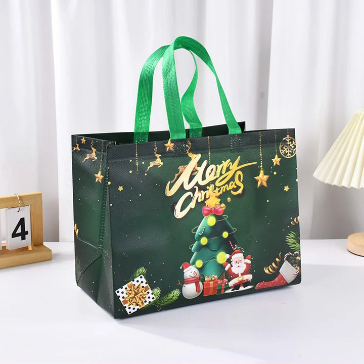 Reusable holiday packaging with Christmas theme