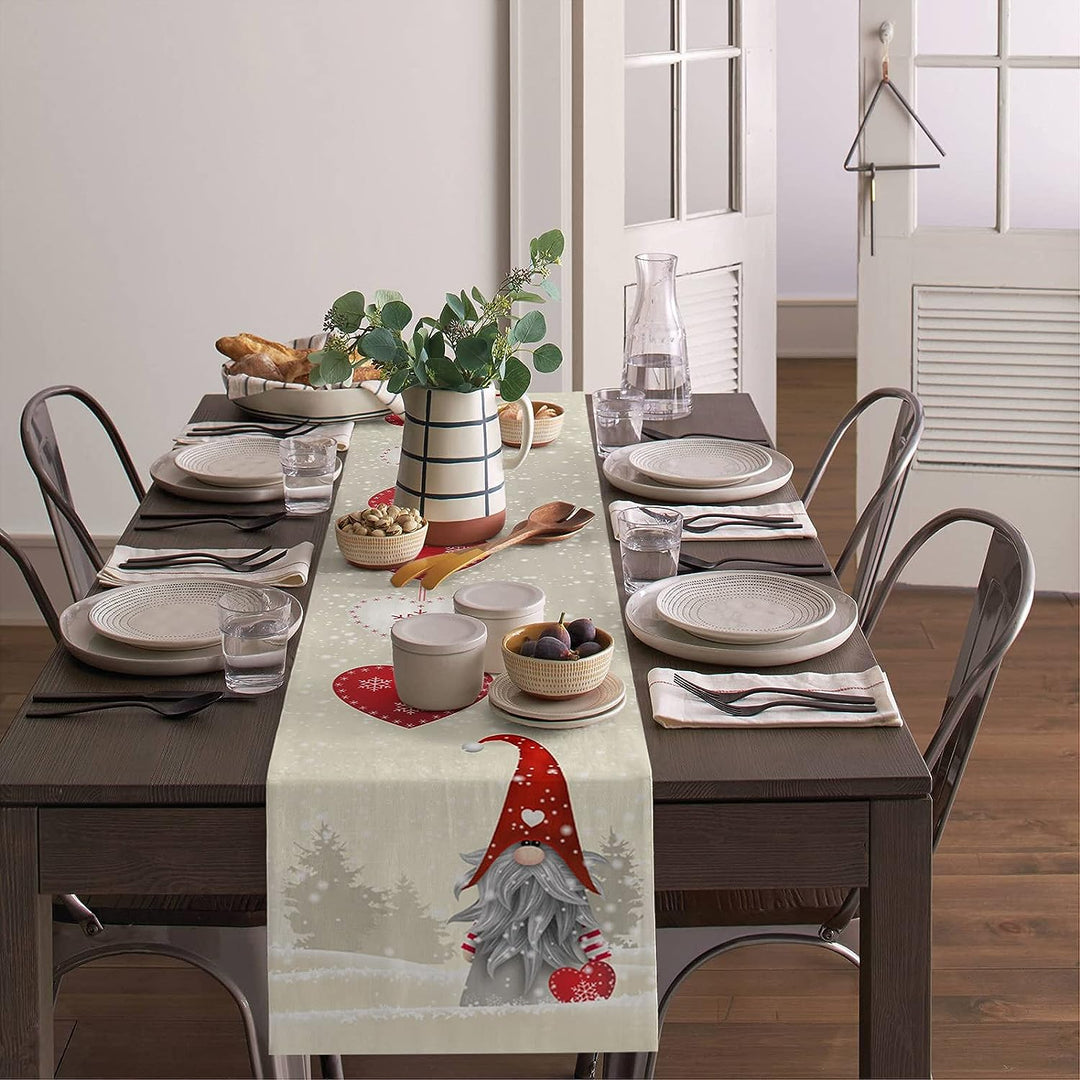 Reusable kitchen table runner for Valentine’s Day