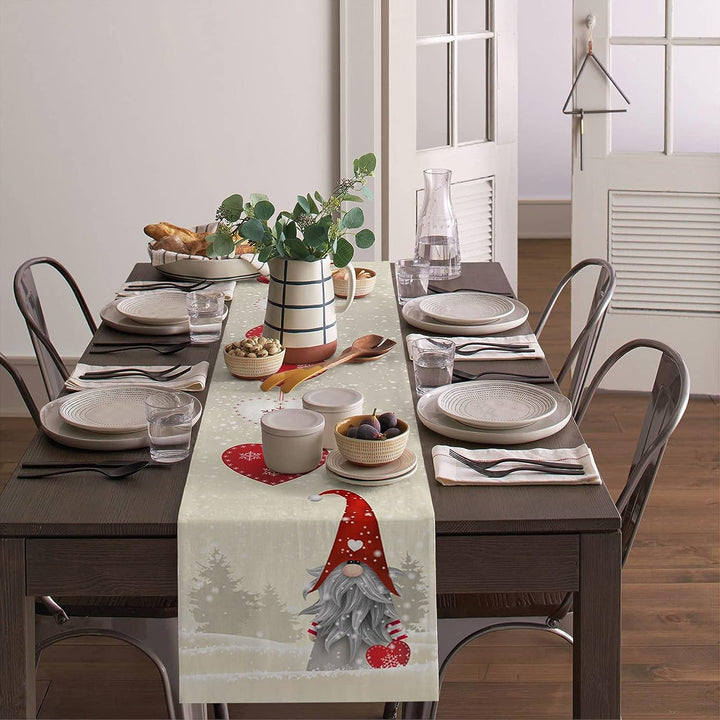 Reusable kitchen table runner for Valentine’s Day