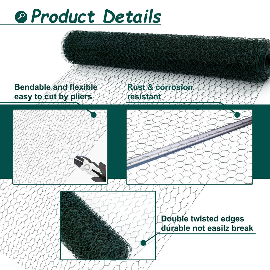 Roll of green wire mesh 