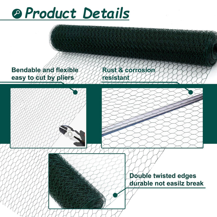 Roll of green wire mesh 