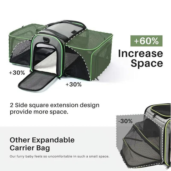 Rolling pet carrier for travel