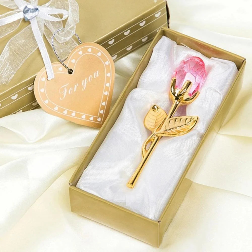 Romantic love-themed crystal flower