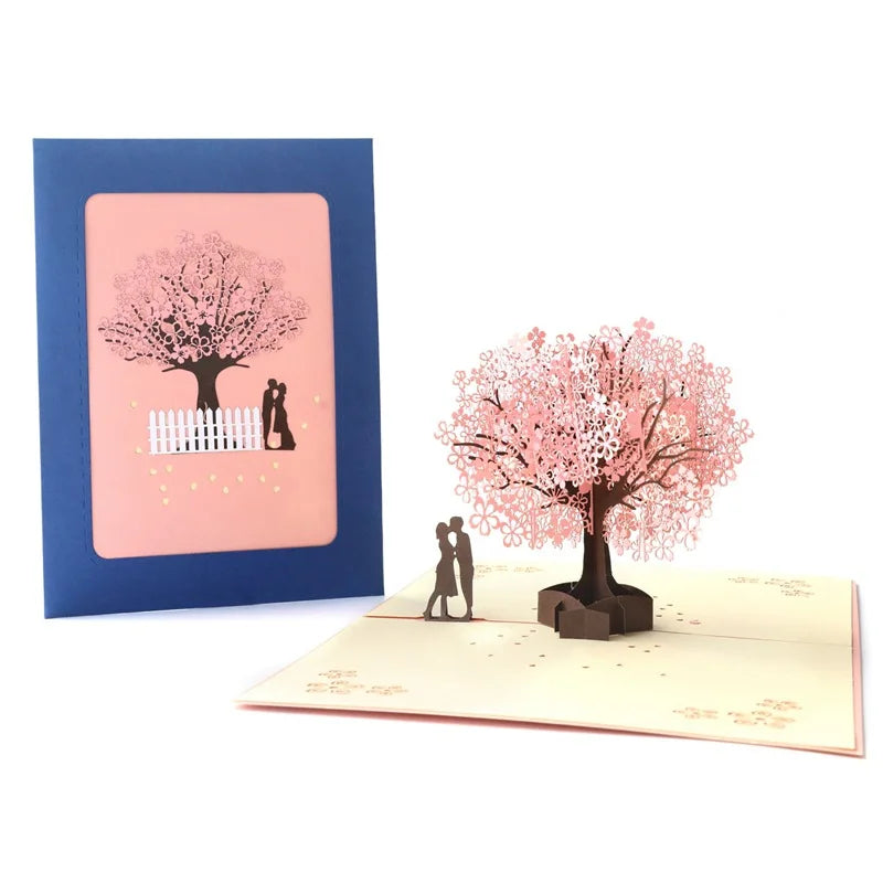 Romantic message pop-up greeting card