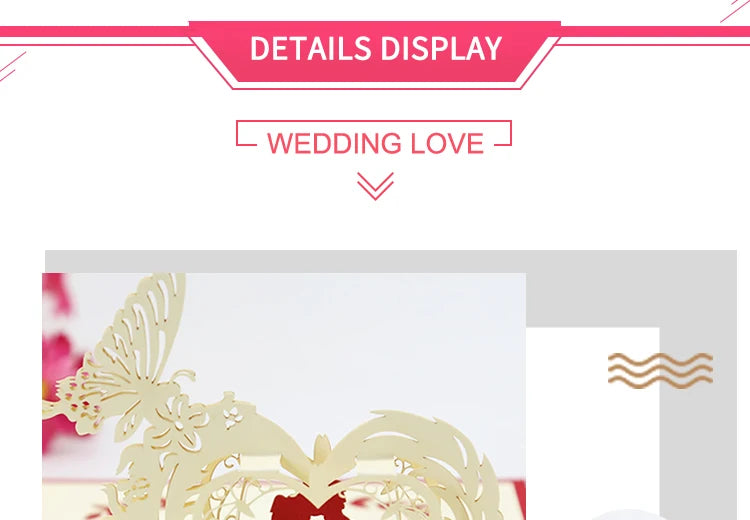 Romantic paper pop-up card