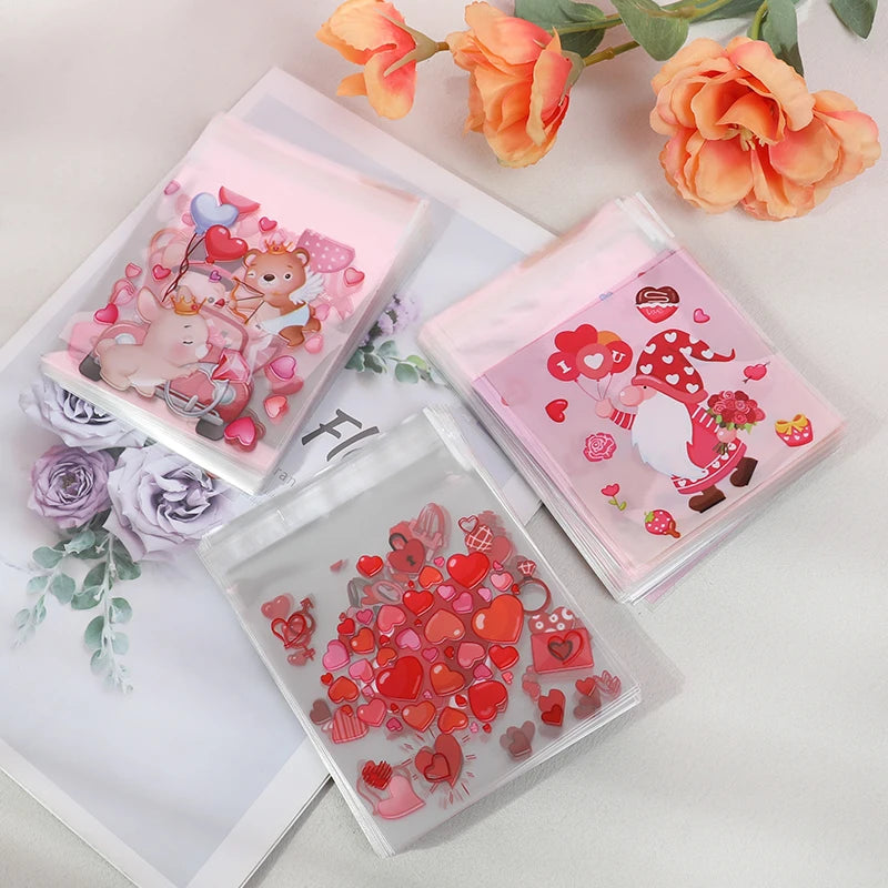 Romantic plastic gift wrap bags