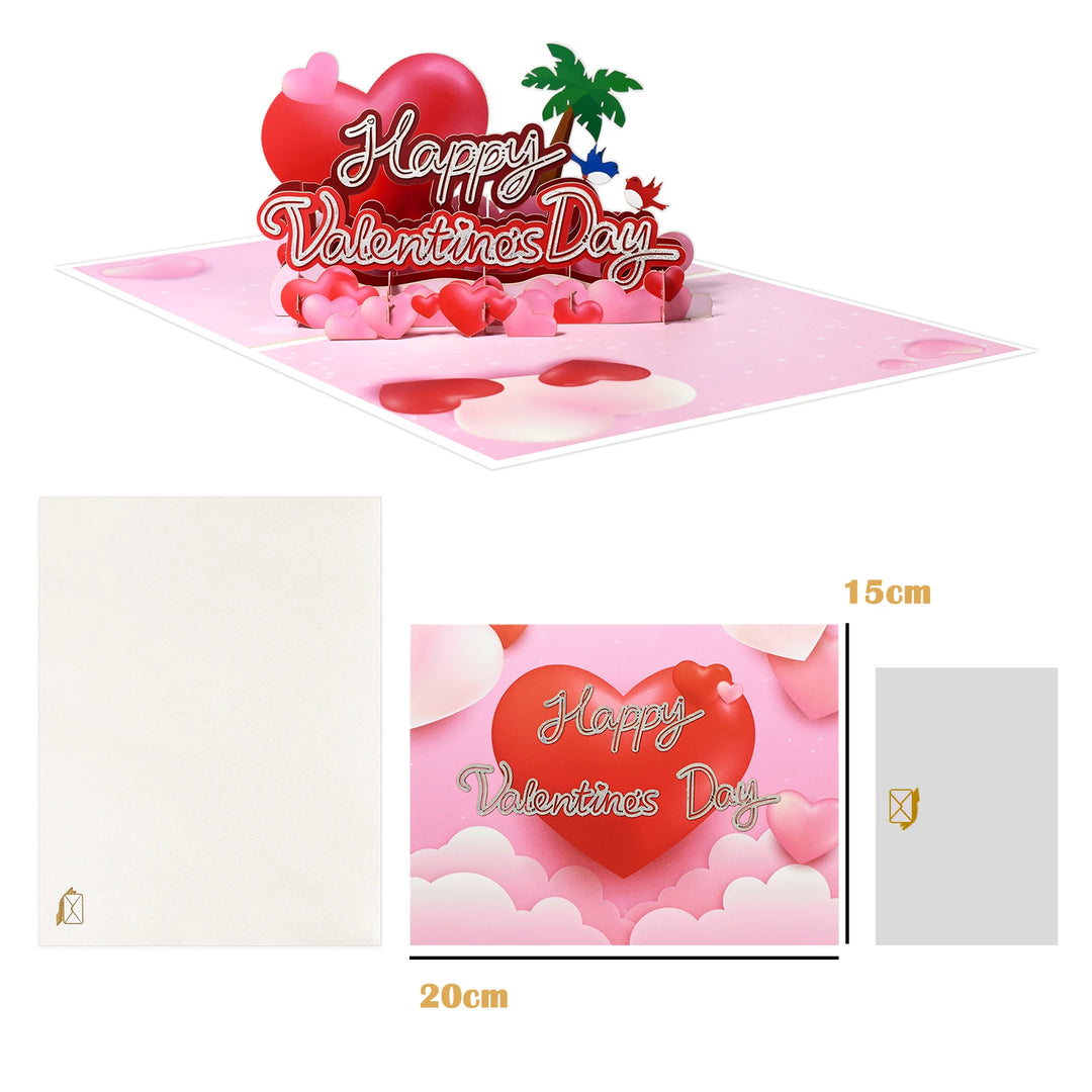 Romantic pop-up card with floral details