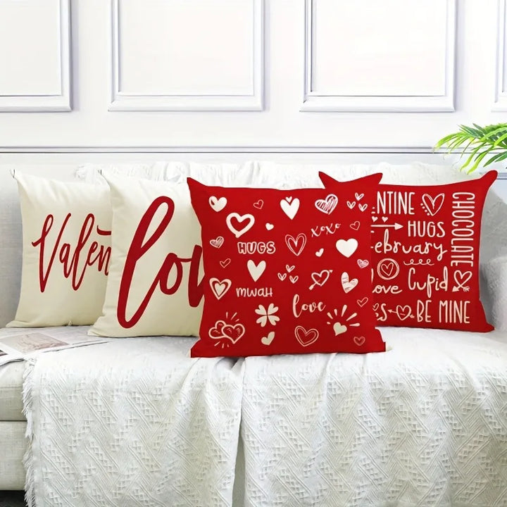 Romantic throw pillow cover