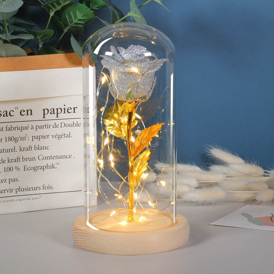 Rose Flower Glass Light