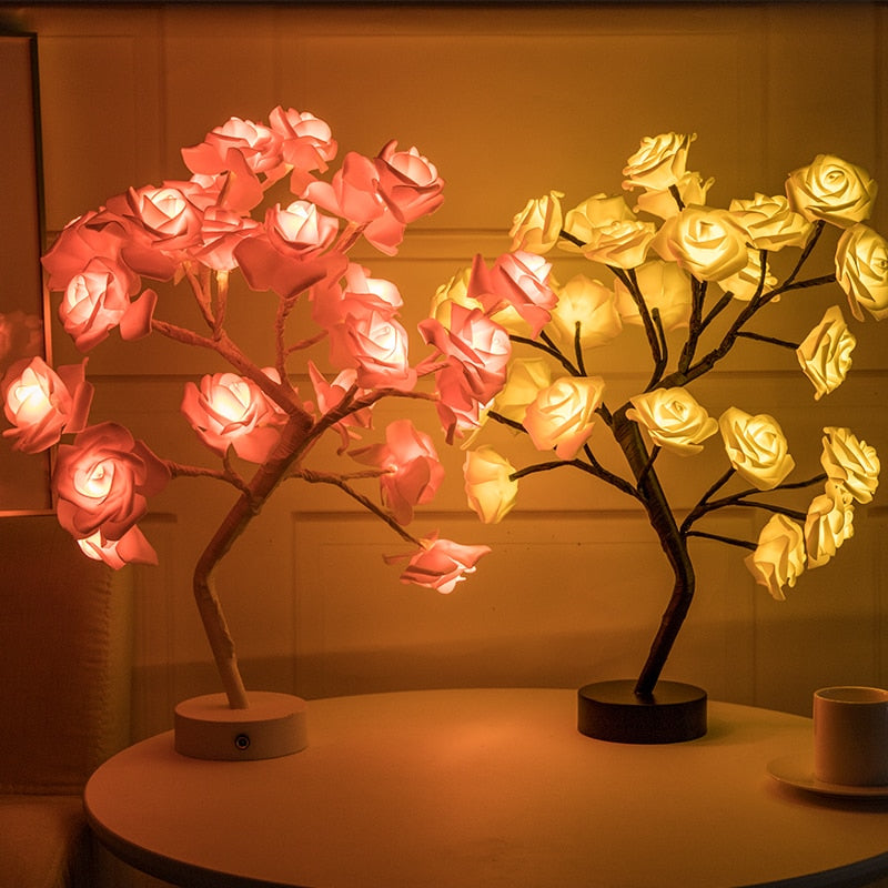 Rose Table Night Lamp