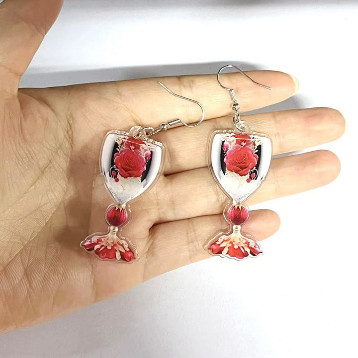 Rose Wine Earrings Jewelry