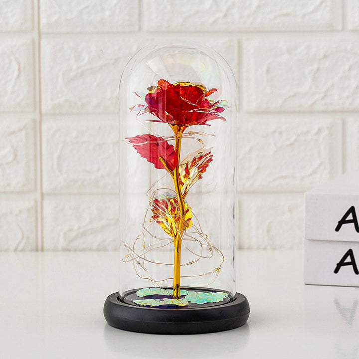 Rose glass cover decoration