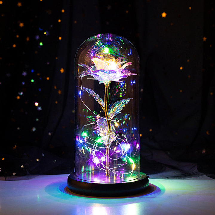 Rose glass dome ornament