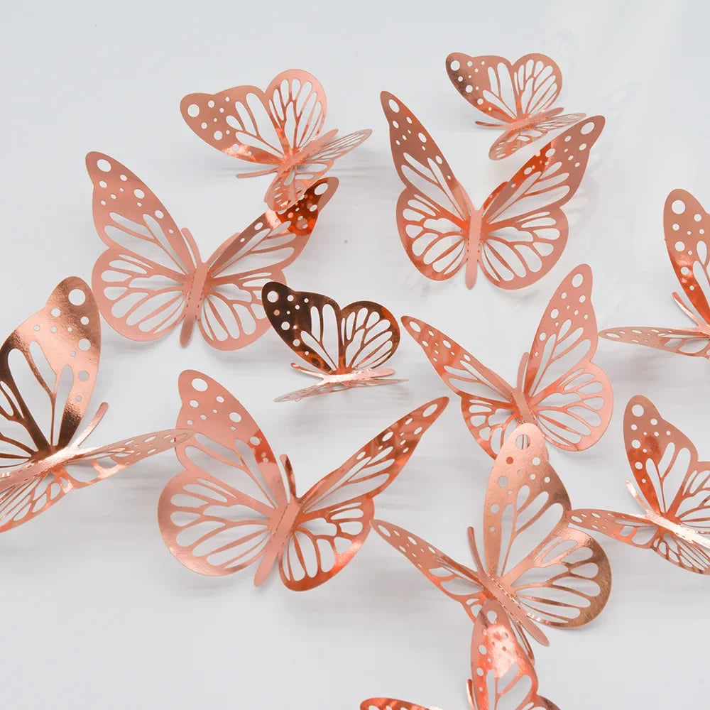 Rose gold butterfly ornament