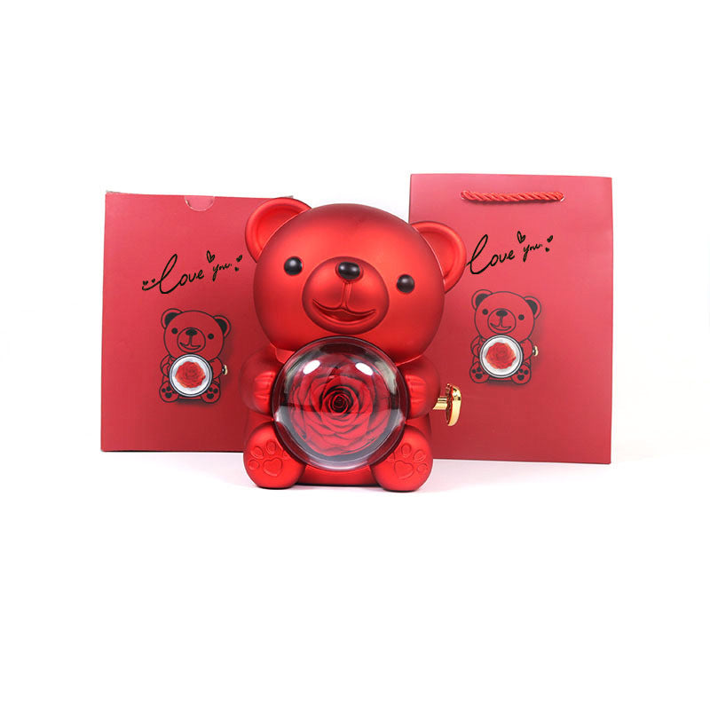 Rose teddy jewelry case