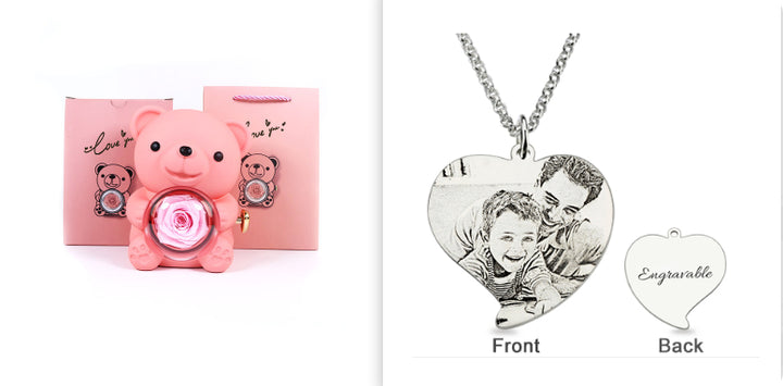 Rose teddy jewelry holder