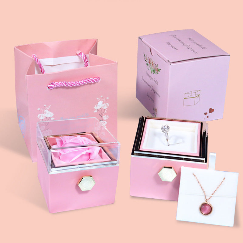 Rotating Rose Jewelry Box