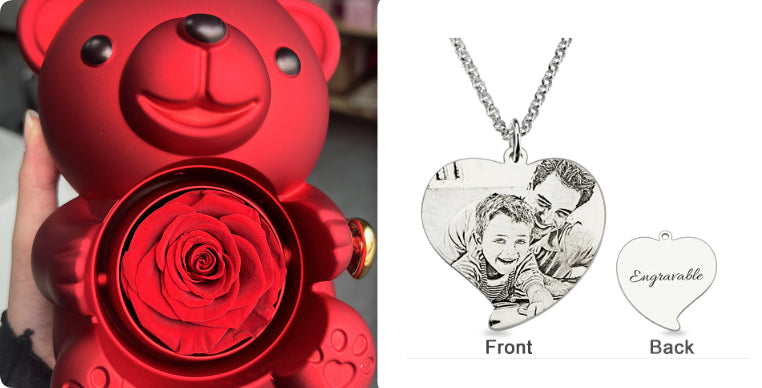 Rotating bear love gift