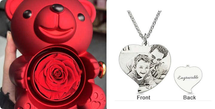 Rotating bear love gift