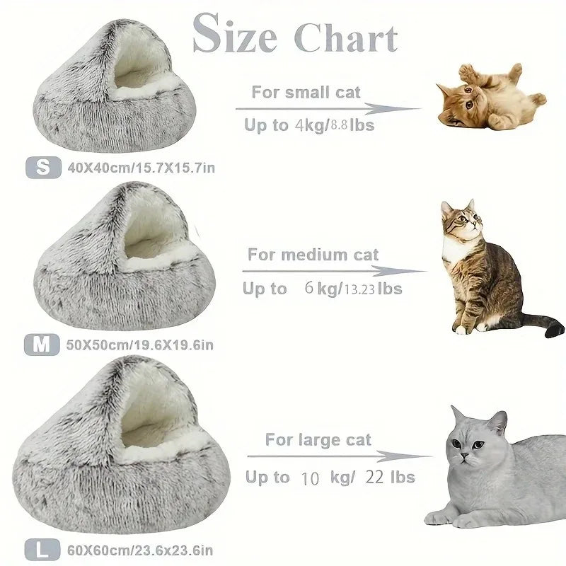 Round Cat Cushion Soft Bed
