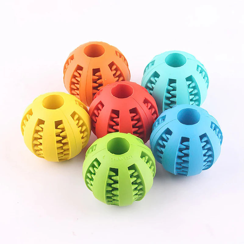 Rubber Tooth Cleaning Dog Ball