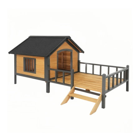 Rustic cabin style pet house