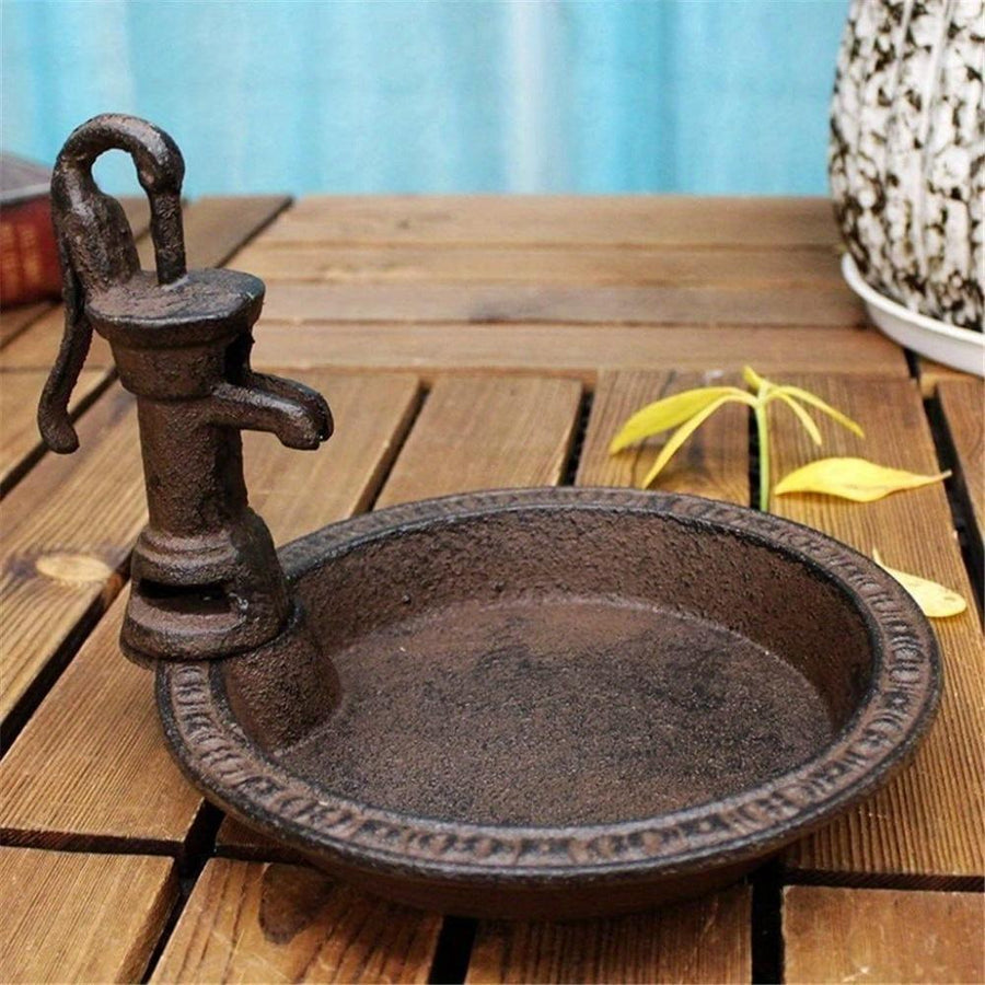 Rustic cast iron vintage bird feeder