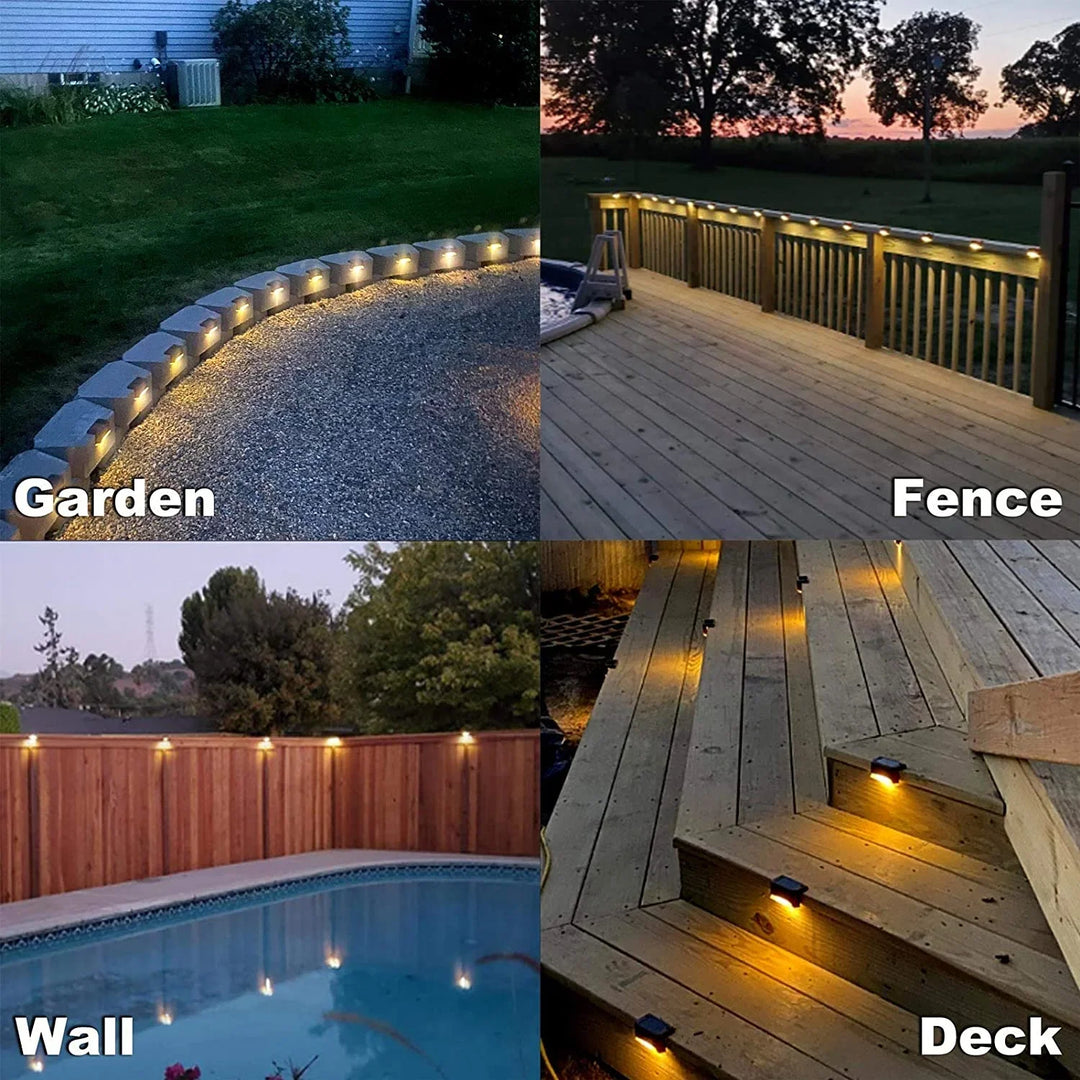 Solar Deck Light For Outdoor IP65 Waterproof,  Solar Power Perfect For Railing, Stairs, Steps, Fence Yard, Patio Pathway