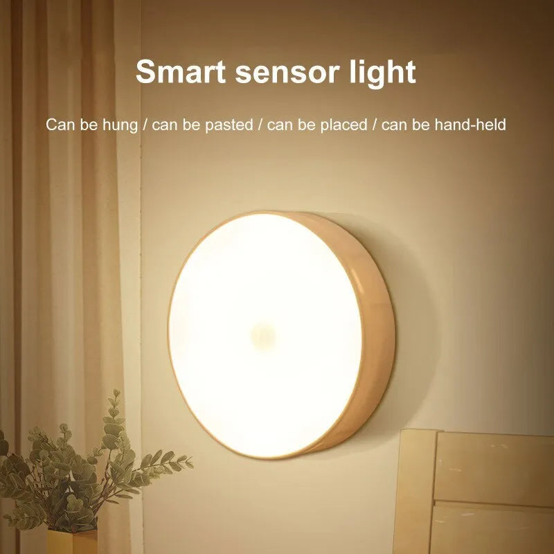 LED Smart Motion Sensor Night Lamp, Emergency Automatic Lighting, USB Charging, Wireless, Magnetic Suction Use for Night Lighting