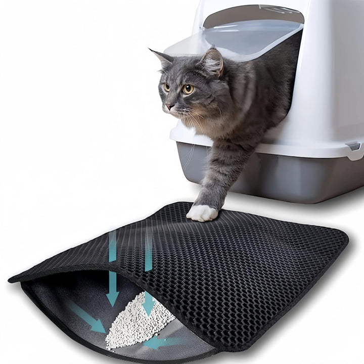 Large Size Cat Litter Mat Double Layer Waterproof Pet Litter Box Mat Non-slip Sand Cat Pad Washable Bed Mat Clean Pad Products