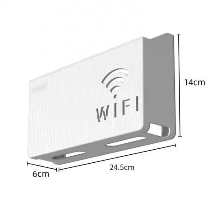 Wall Mounted Wireless Wi-Fi Router Shelf ABS Plastic Storage Box, Router Rack, Cable Power Bracket Organizer Home & Office