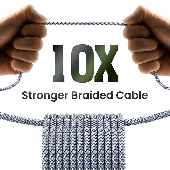 Original Lightning Cable USB Fast Charging Wire for iPhone 14 8 7 6S Plus X XR XS 13 12 11 Pro Max SE Nylon Braided Charger Cord