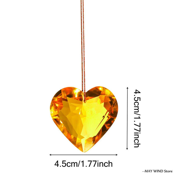 Suncatcher Prism 45mm Hanging Heart Rainbow Maker Window Pendant Home Decor