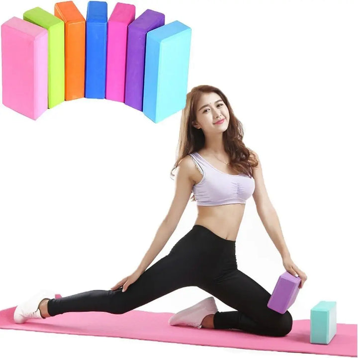 Colored EVA Yoga Block Brick Non-Slip Body Shaping Health Training Sports Stretching Exercise Pilates Gym Foam Fitness Equipment