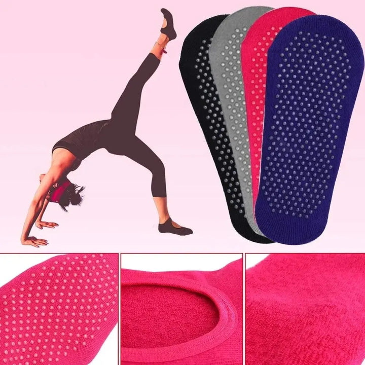 Backless Non-slip Fitness Yoga Socks Cotton Women Sport Pilates Socks