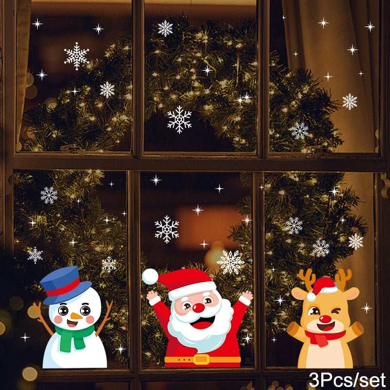 Santa claus window stickers for christmas