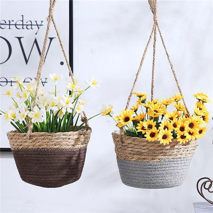 Plant Hanger - Jute Rope Hanging Planter Basket for Indoor and Outdoor Decor