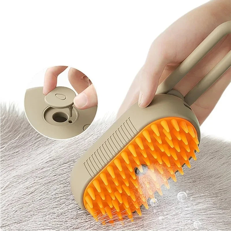 Rechargeable Steam Cat Grooming Brush Steamy To Remove Loose Hair 3 In 1 Electric Self Cleaning Spray Dog Brush Massage Pet Combs