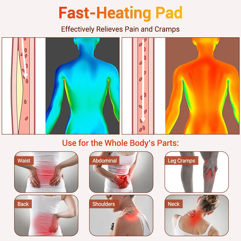 Electric Heating Pad Physiotherapy Thermal Blanket Temperature Control Hot Compress Waist Back Body Hand Winter Warmer