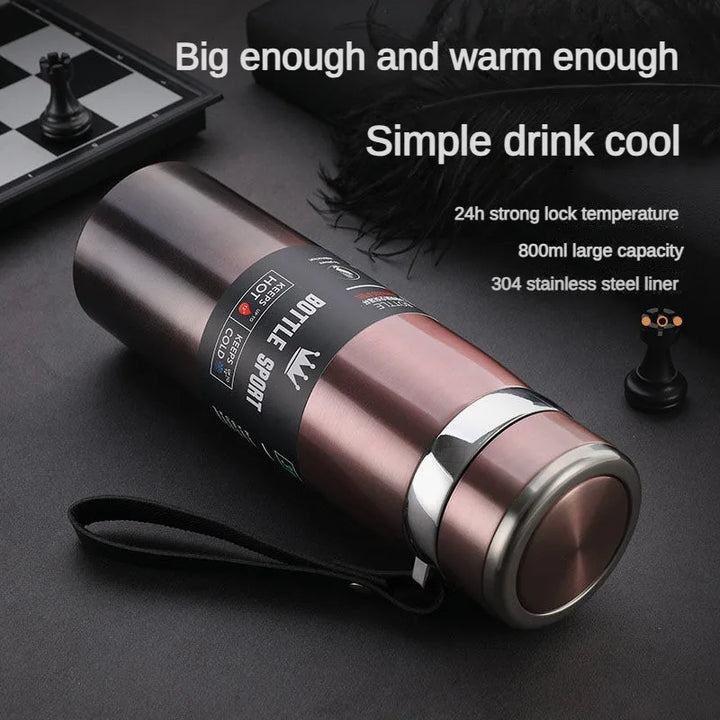 1 Liter Stainless Steel Water Bottle 24 hours | Insulated Portable Thermal Cup for Tea Coffee Tumbler Vacuum Flasks Thermoses