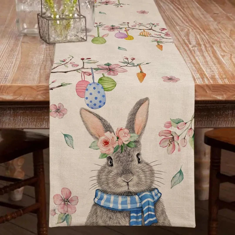 Easter table runner close-up