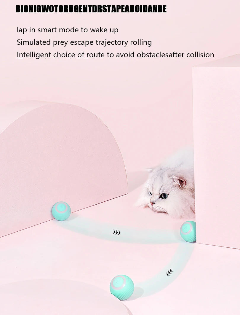 Cat Smart Interactive Car Toy Automatic Moving Remote Mouse Indoor Kitty Ball Toys Controlled Car for Cats Dogs Playing Training