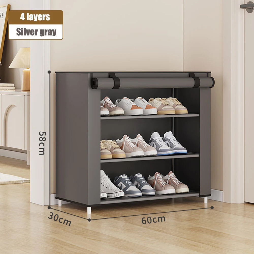 Fabric Shoe Cabinet, Shoe Organizer, Dustproof, Multilayer Shoe Rack Nonwovens Shoe Rack