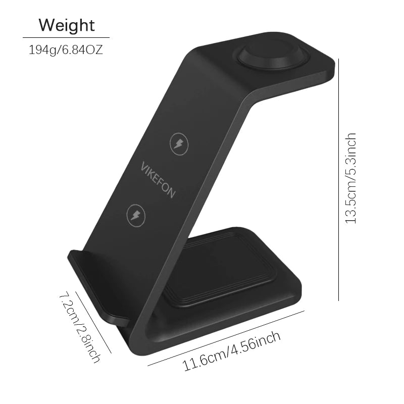 3 in 1 Travel Universal Wireless Fast Charging Station For Cell Phones| Suitable Only For Samsung Galaxy S23 Watch 6 pro/5/4/3 Active 1 2 Buds Pro Plus