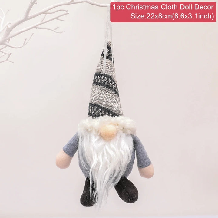 Charming Faceless Santa Doll for Holiday Gifts and Decor.