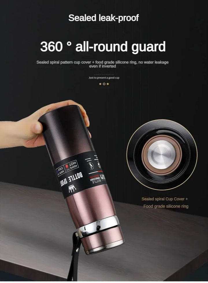 1 Liter Stainless Steel Water Bottle 24 hours | Insulated Portable Thermal Cup for Tea Coffee Tumbler Vacuum Flasks Thermoses