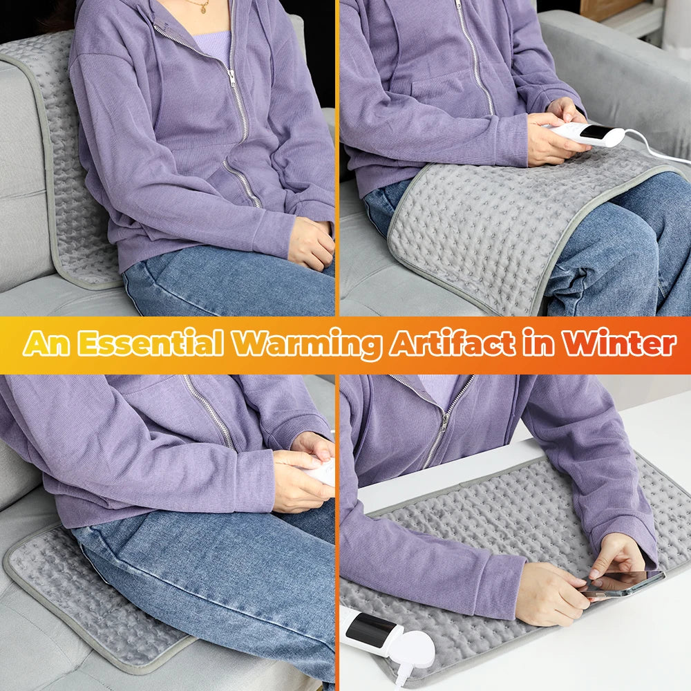 Upgrade Electric Heating Blanket For Foot, Hand, Abdomen.  Winter Warmer, Washable Thermal Blankets For Women & Men