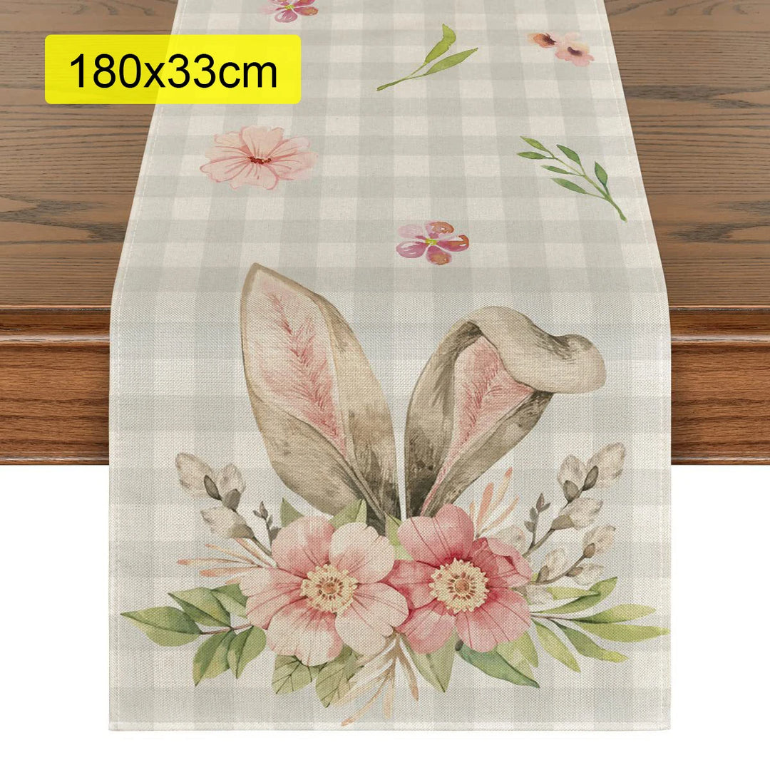 flower theme dining table runner to decorate your kitchen