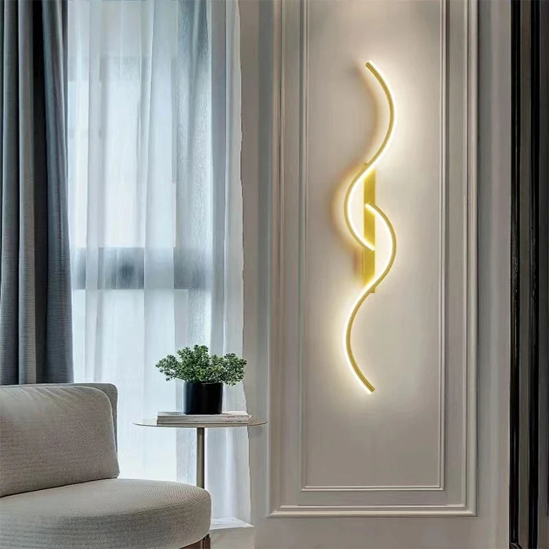 Minimalist LED Wall Sconce - Long Strip Wall Lamp for Bedroom, Living Room, modern wall lights indoor