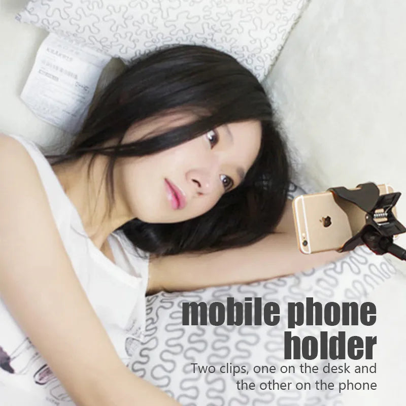 Adjustable Cell Phone Holder For Home, Bed, Desktop With Mount Bracket Smartphone Stand